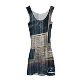 RAGGED MESH SLEEVELESS DRESS
