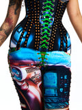 CRYSTAL-BEDECKED CORSET WITH BONING