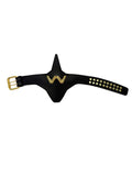 W-LOGO LEATHER WAIST BELT