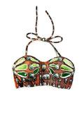 HALTER NECK BUSTIER WITH TPU PANELS