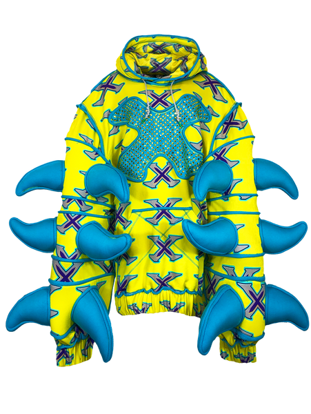 GRAPHIC HOODIE WITH SPIKES