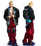 FAUX LEATHER PANEL RACING PANTS