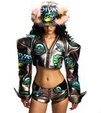 DETACHABLE SHORT FAUX LEATHER JACKET