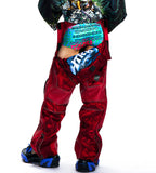 FAUX LEATHER PANEL RACING PANTS