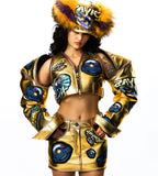 DETACHABLE SHORT FAUX LEATHER JACKET