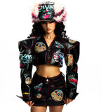 DETACHABLE SHORT FAUX LEATHER JACKET