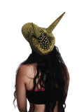 CRYSTAL-EMBELLISHED SPIKE VELVET CAP