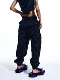 BLACK SPORT TRACK PANTS