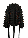 SPIKED DEFENCE COAT WITH FRINGING