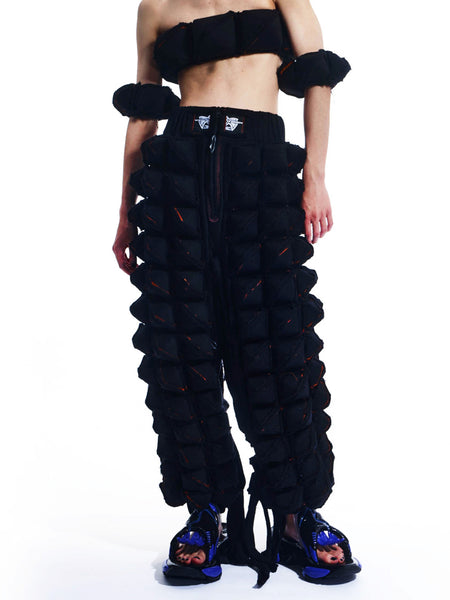 GRAPHIC SPIKED DEFENCE TROUSERS