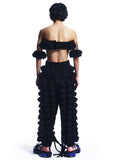 GRAPHIC SPIKED DEFENCE TROUSERS