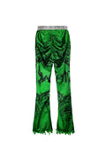 GRAPHIC MESH BOTTON PANTS