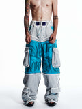 PANELED GRPAHIC CARGO PANTS/SHORT PANTS/SKIRT