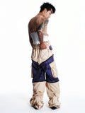 PANELED GRPAHIC CARGO PANTS/SHORT PANTS/SKIRT