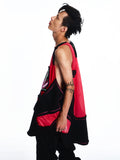 RED BLOCK GRAPHIC TANK TOP